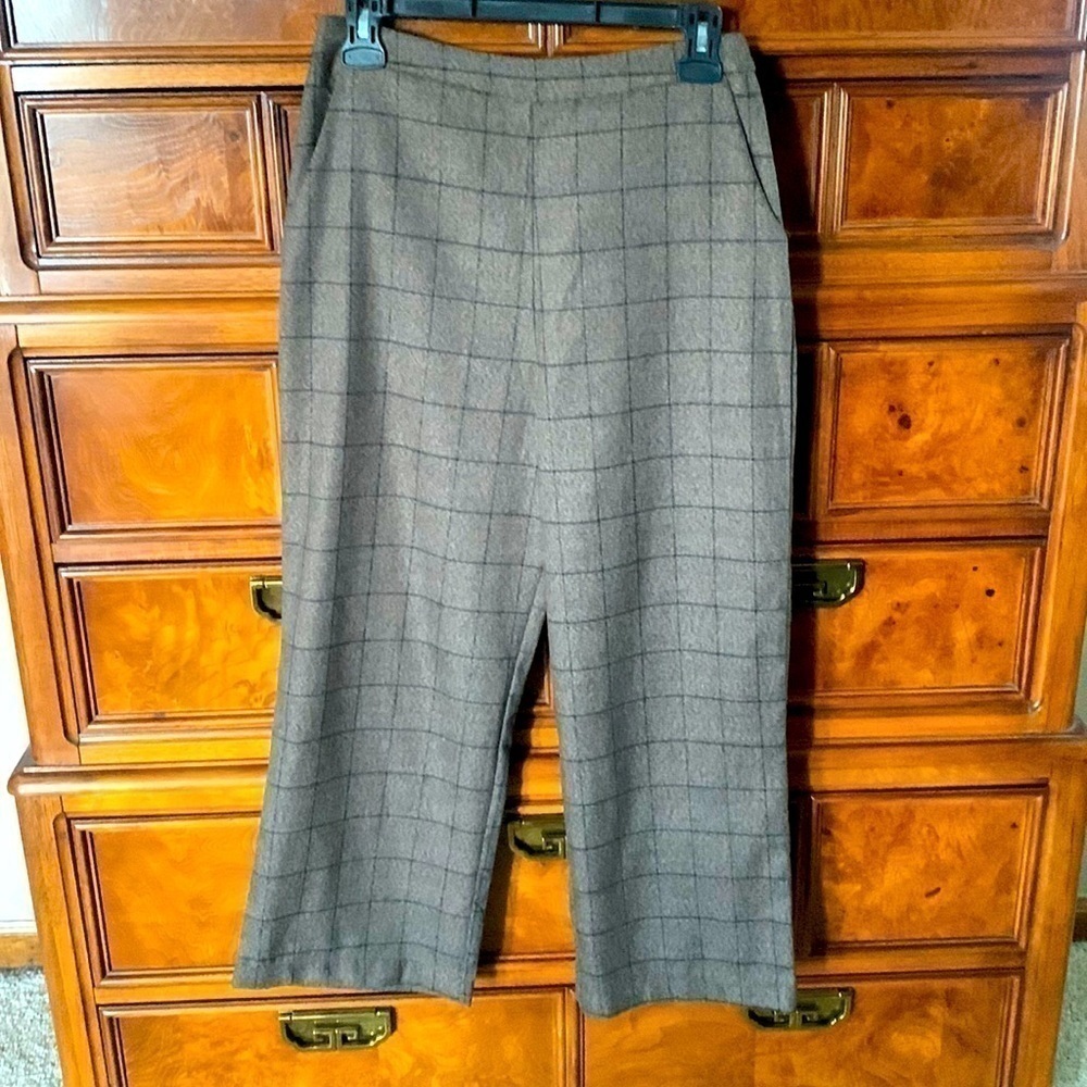 Gilli cropped wide leg Pants brown black size Large new NWT fall boutique